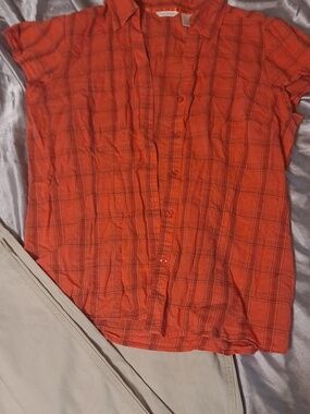 Maurices Plaid Short-Sleeve Button-Down Shirt